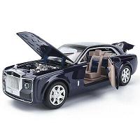 Металлическая машинка Rolls-Royce (ролс-ройс) Sweptail 08 - открываются двери капот багажник, горят фары, фото 1