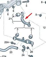 Рычаг нижний кривой R, AUDI A8 2002-2010, JTC1040 TRW