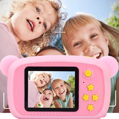 Детский Цифровой Фотоаппарат Fun Camera Bear Розовый - фото 2 - id-p169505199