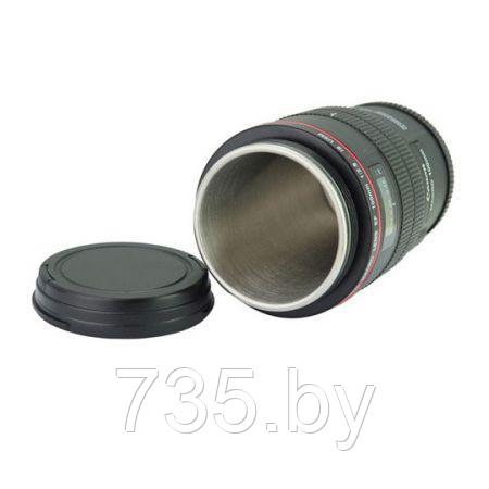 Термокружка Объектив фотоаппарата 100 mm с чехлом - фото 3 - id-p167709711