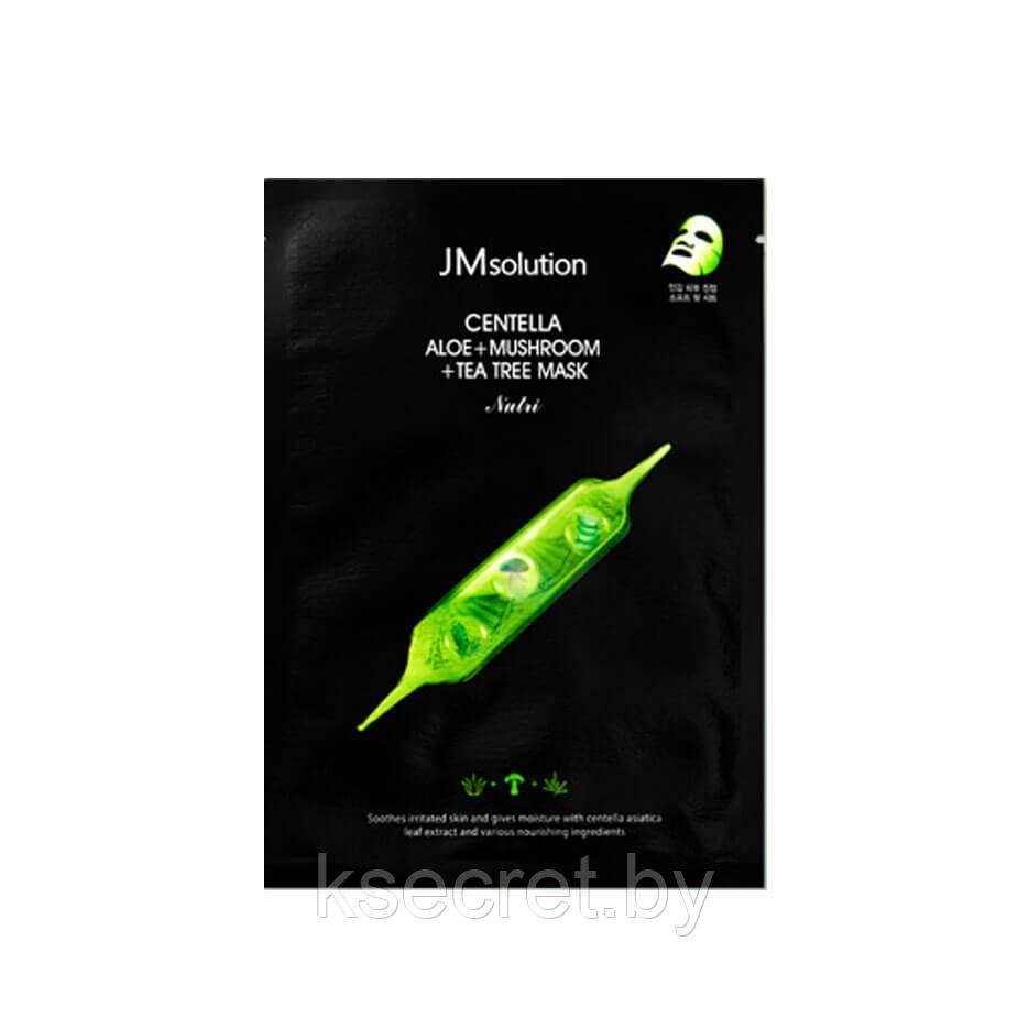 Маска тканевая JMSOLUTION Centella Aloe, Mushroom, Tea Tree Mask and Soothing - фото 1 - id-p169507046