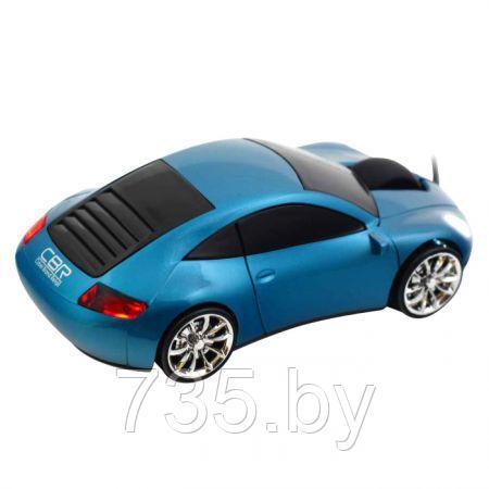 Мышь машинка CBR MF-500 Lazaro проводная в виде автомобиля голубая pors - фото 3 - id-p167709735