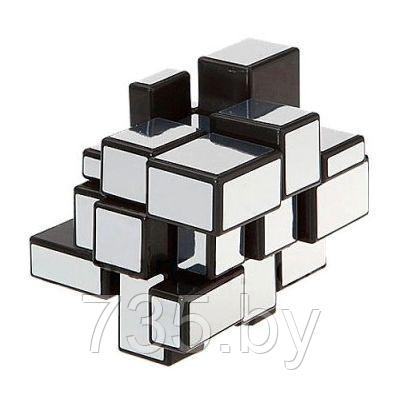 Зеркальный Кубик Рубика 3х3х3 серебристый в подарочной упаковке - фото 2 - id-p167709757