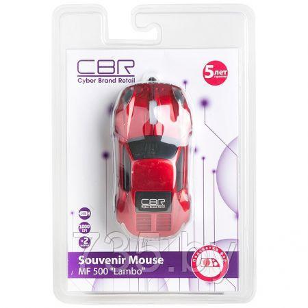 Мышь машинка "Lambo" красная CBR MF-500 проводная в виде автомобиля rgini - фото 4 - id-p167709778