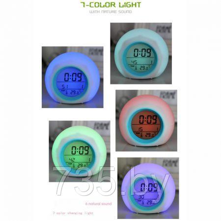 Часы-будильник "Шар" с многоцветной подсветкой и звуками природы серия кубик - фото 6 - id-p167709783