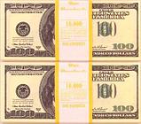 Пачка денег - 100 долларов сувенирная, набор 3 пачки (30 000 $), фото 3