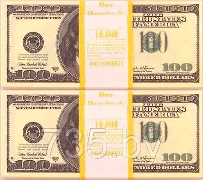 Пачка денег - 100 долларов сувенирная, набор 3 пачки (30 000 $) - фото 3 - id-p167709903