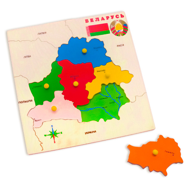 Пазл ЛЭМ Карта Беларуси - фото 1 - id-p169427311