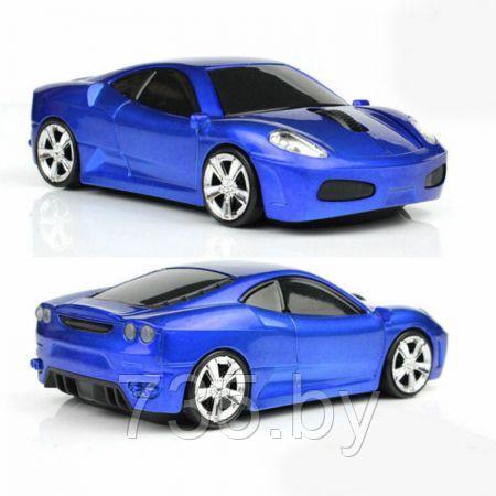 Мышь машинка беспроводная "Fer-i" синяя подарочная в виде автомобиля - фото 4 - id-p167710023