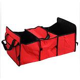 Органайзер - складная сумка с термоотсеком в багажник автомобиля красный, фото 4