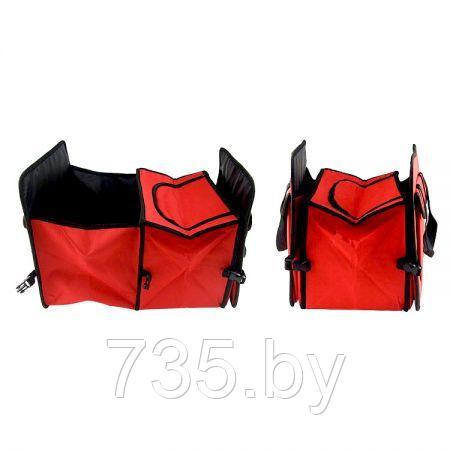 Органайзер - складная сумка с термоотсеком в багажник автомобиля красный - фото 5 - id-p167710052