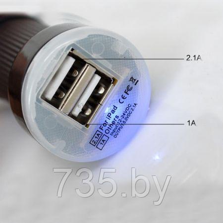 Адаптер автомобильный с 12-24 V на 2 USB порта - фото 6 - id-p167710056