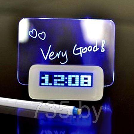 Часы-будильник с доской для записей и USB хабом на 4 порта Highstar - фото 4 - id-p167710181