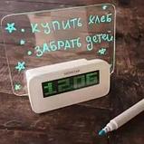 Часы-будильник с доской для записей и USB хабом на 4 порта Highstar, фото 6
