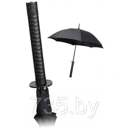 Зонт катана "Меч самурая" 16 стальных спиц черный - фото 1 - id-p169506479