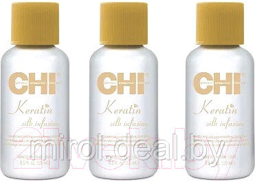 Сыворотка для волос CHI Keratin Silk Infusion Восстанавливающая с шелком и кератином - фото 1 - id-p169515290