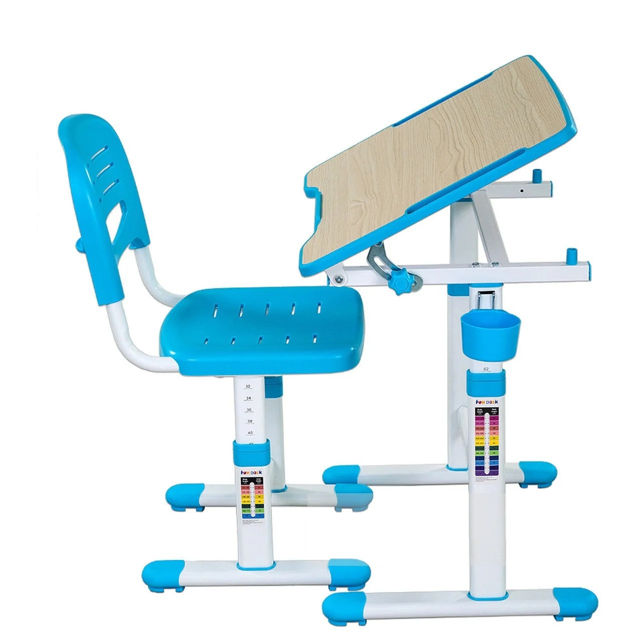 Детская растущая парта и стул-трансформер Fun Desk Piccolino 2 Blue - фото 1 - id-p108080131