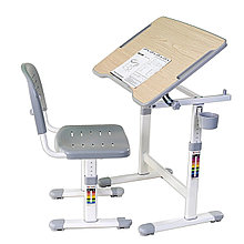 Детская растущая парта и стул-трансформер Fun Desk Piccolino 2 Grey