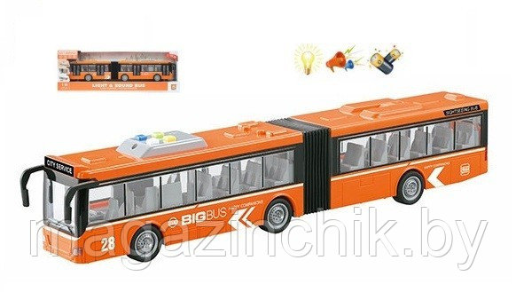 Музыкальный атобус-гармошка WY913B, оранжевый, свет, звук - фото 1 - id-p169542621