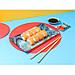 Набор тарелок для суши «Мрамор», 3 шт: большая 25х15, маленькая 7.8х5.8, круглая 8 см, фото 4