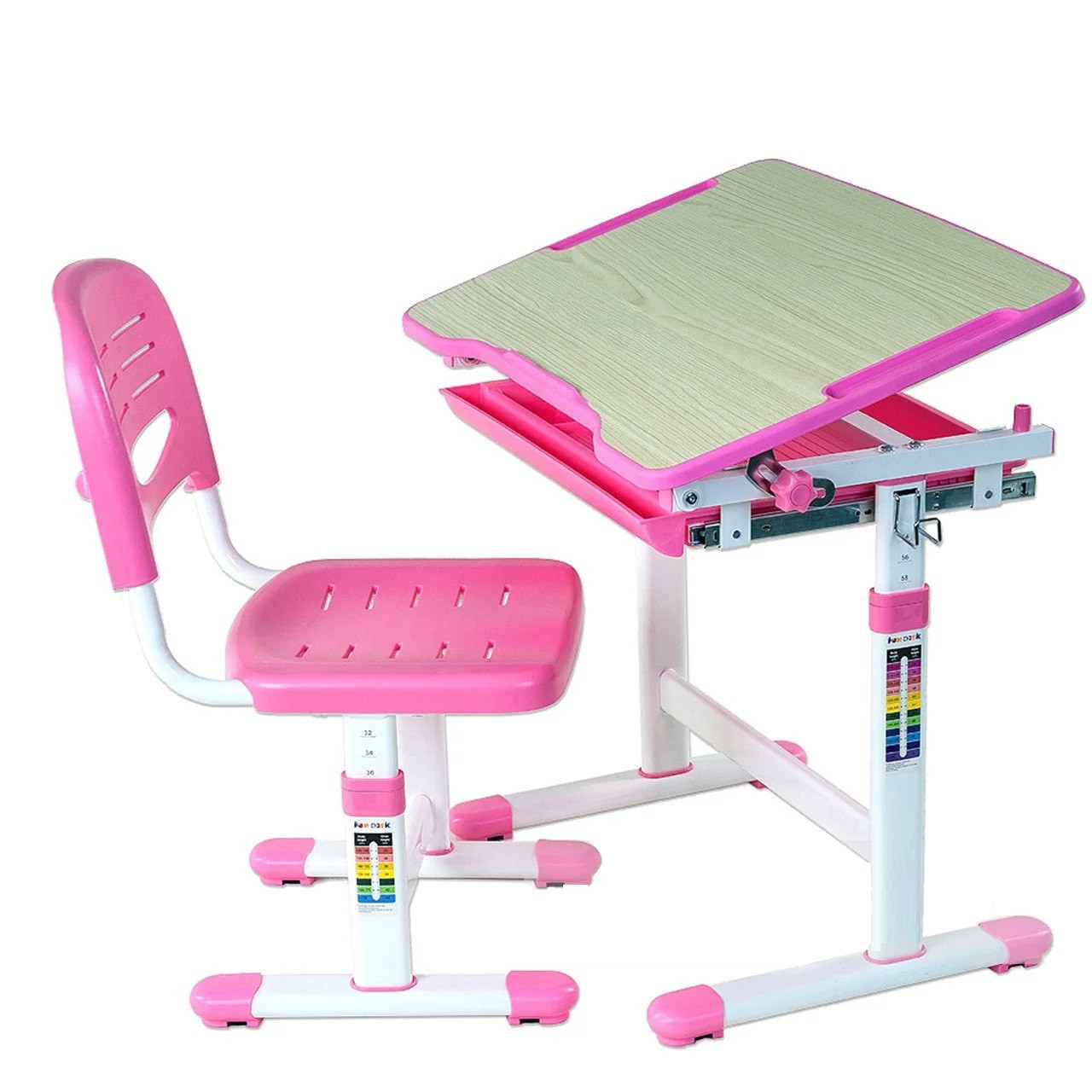 Детская растущая парта FunDesk Piccolino Pink