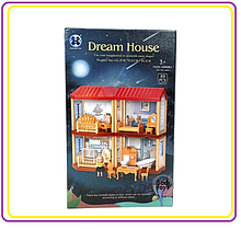 556-22 Домик для куклы "Dream House" с мебелью, 89 элементов, двухэтажный