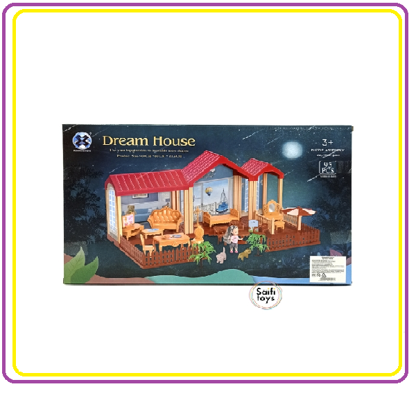 Домик для куклы двухэтажный "Dream House" с мебелью, 133 элемента  556-17