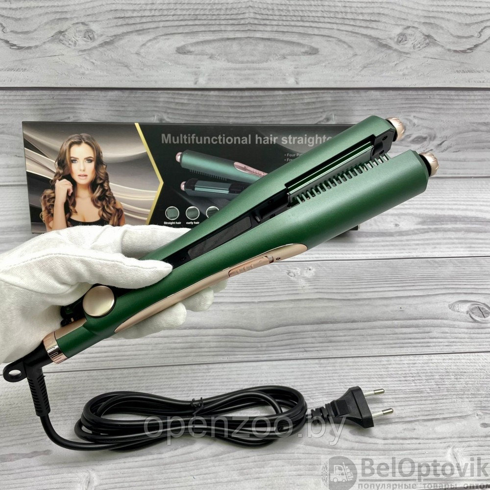 Многофункциональный 4в1 Гофре- выпрямитель для волос Multifunctional Hair Straightener LSM-635 Розовый - фото 8 - id-p169546014