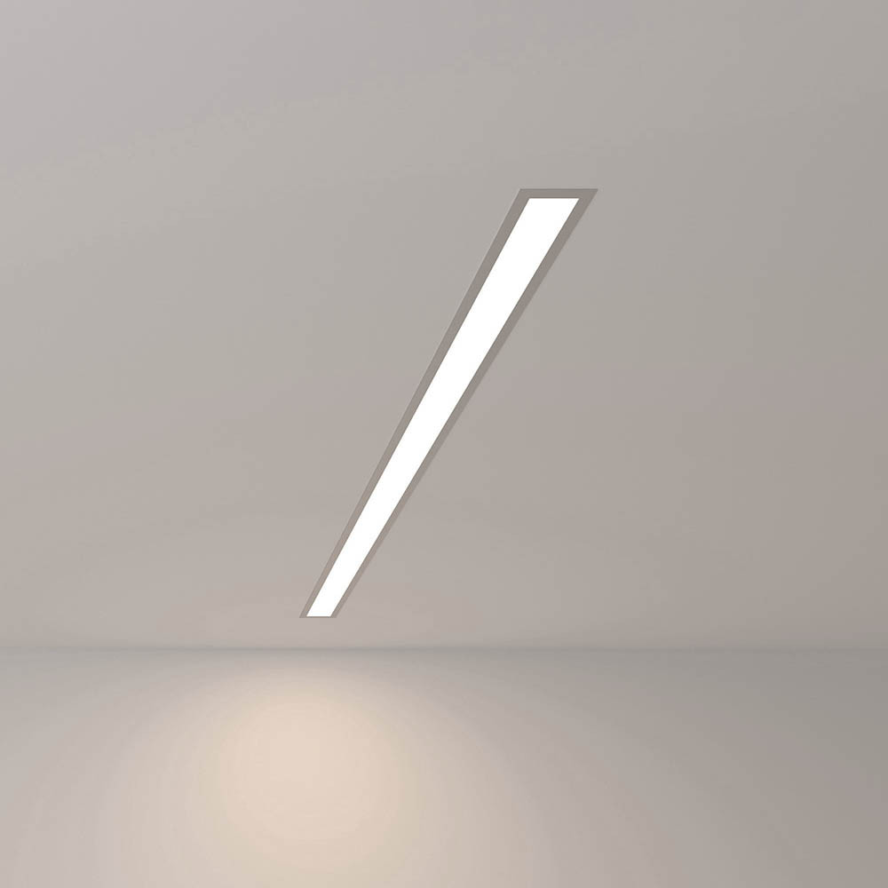 Линейный светодиодный встраиваемый светильник 103см 20Вт 4200К матовое серебро - фото 1 - id-p169547323