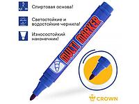 Маркер промышл. перманентный фетровый синий CROWN MULTI MARKER (толщ. линии 3.0 мм. Цвет синий) (CROWN