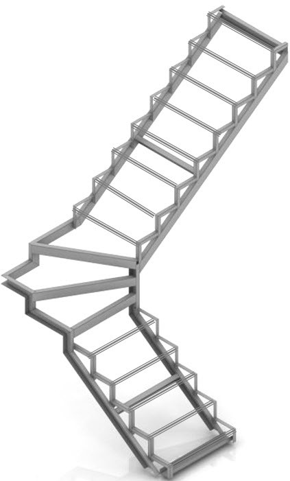 Каркас для лестницы под зашивку модель 11