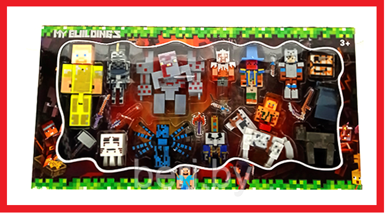 J77 Набор фигурок героев майнкрафт, аналог Minecraft - фото 1 - id-p169560624