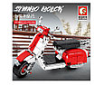 Конструктор Sembo Block 701406 Красно-белый скутер, 455 деталей, фото 4