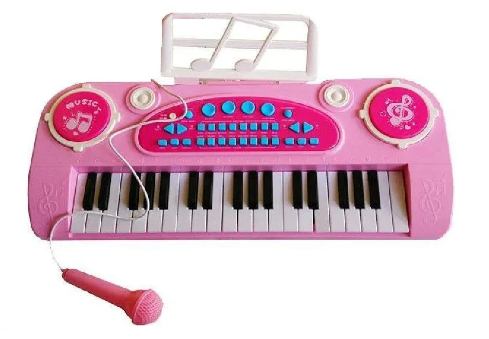 Детский синтезатор пианино с микрофоном, арт. 328-03B (37 клавиш) - фото 1 - id-p68858750