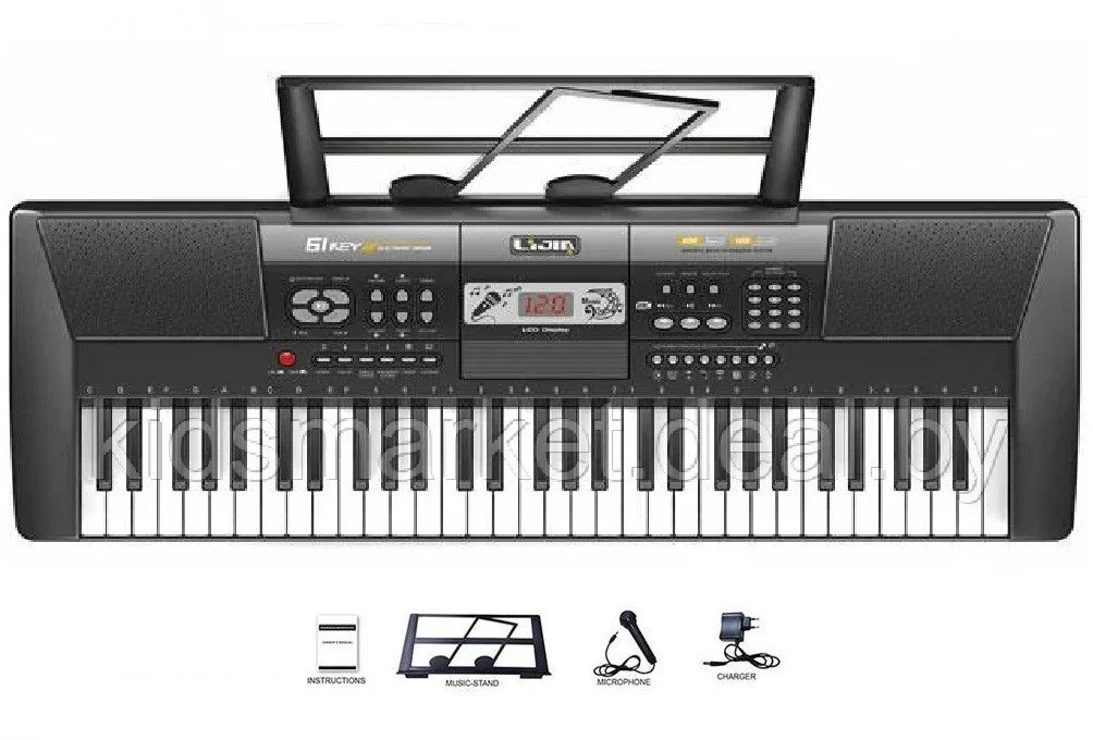 Детский синтезатор пианино с микрофоном, арт. 328-14 с USB (от сети и на батарейках) - фото 1 - id-p87075618