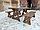 Набор садовый и банный  деревянный "Кобринский Премиум"  1,6 метра 3 предмета, фото 2