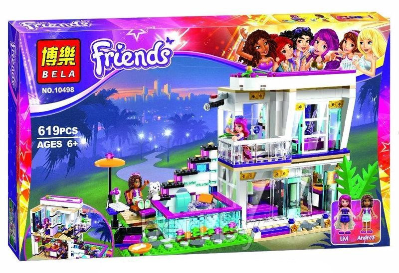 10498 Конструктор Bela Friends "Поп-звезда: Дом Ливи", (аналог LEGO Friends 41135), 619 деталей - фото 9 - id-p169574127