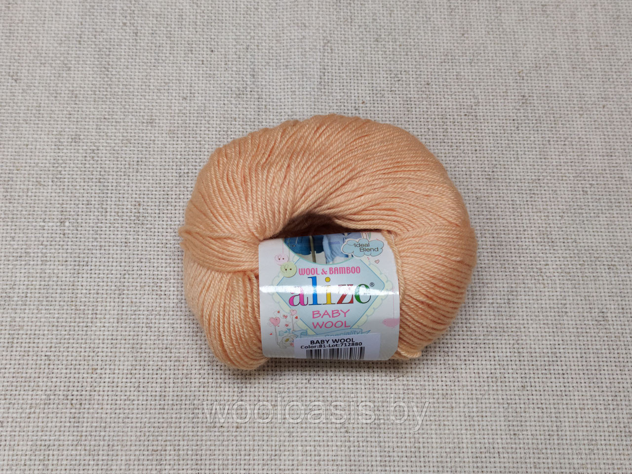 Пряжа Alize Baby Wool, Ализе Беби Вул, турецкая, шерсть, акрил, бамбук, для ручного вязания (цвет 81)