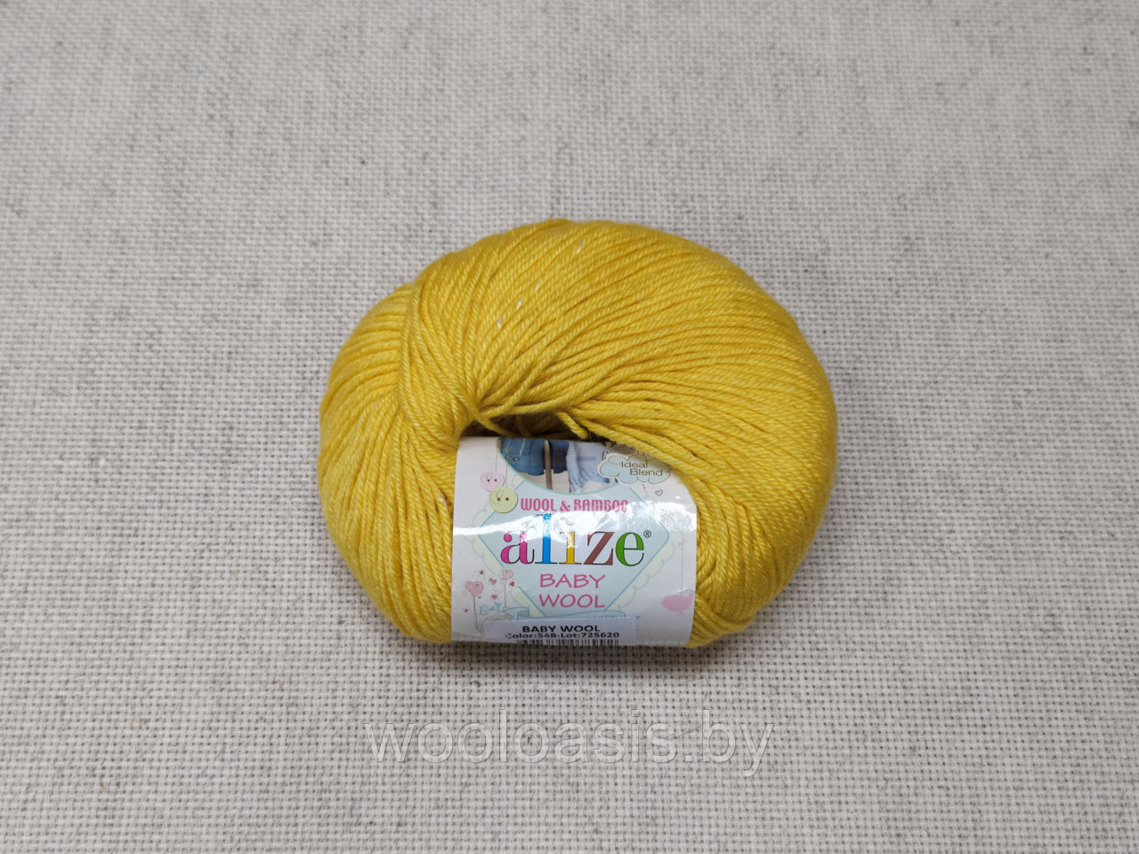 Пряжа Alize Baby Wool, Ализе Беби Вул, турецкая, шерсть, акрил, бамбук, для ручного вязания (цвет 548) - фото 1 - id-p169576021