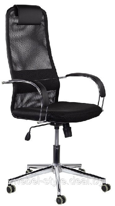 Кресло CH 600 СОЛО  для работы в офисе и дома, стул CH 600 SOLO ткань сетка (черная,)