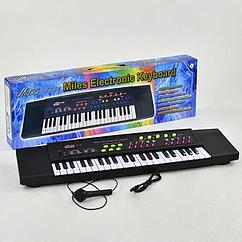 Детский синтезатор с микрофоном Miles 3738 Electronic Keyboard