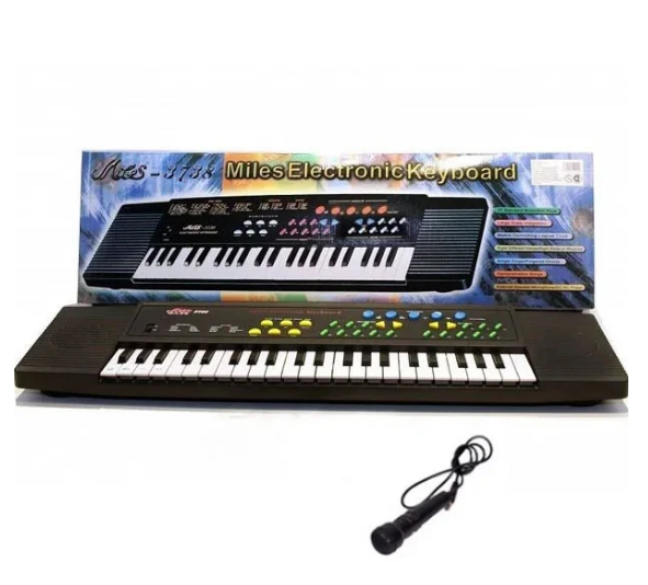 Детский синтезатор с микрофоном Miles 3738 Electronic Keyboard - фото 2 - id-p169603096