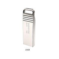 USB флэш-диск Borofone 16Gb BUD1 USB2.0 корпус металл, цвет: серебристый