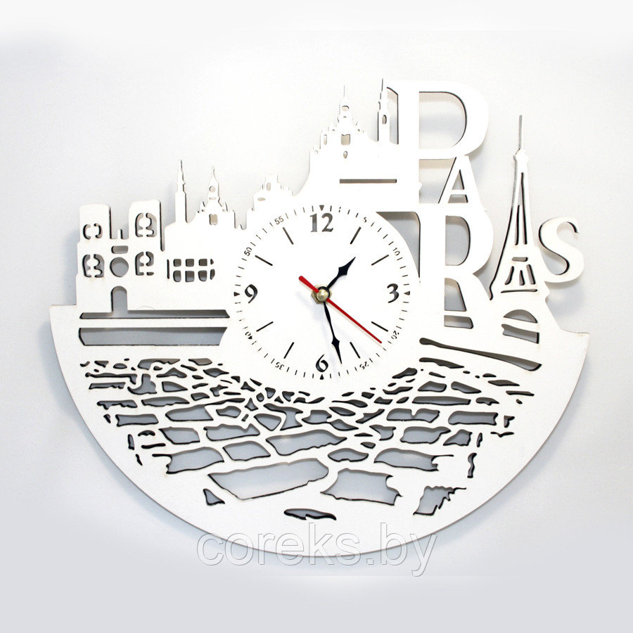 Часы настенные деревянные "Paris" (размер 30*30 см) - фото 2 - id-p169590360