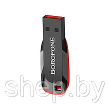 USB флэш-диск Borofone 16Gb BUD2 USB2.0 корпус пластик, цвет: черно-красный