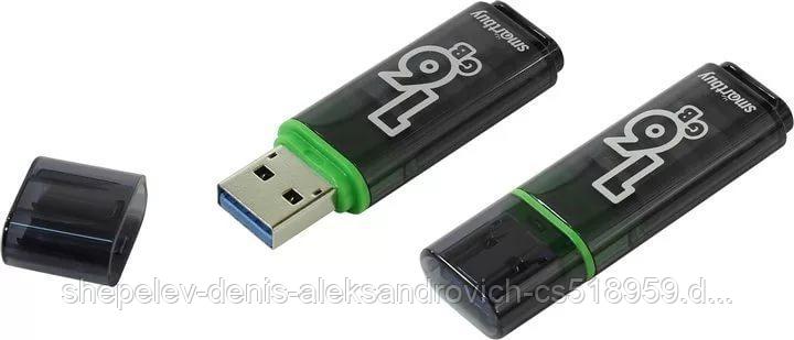 USB-накопитель Smartbuy 16GB Glossy series, цвет чёрный