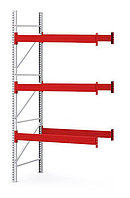 Секция стеллажа паллетного приставная 4500мм*1100мм*1870мм(В*Г*Д)