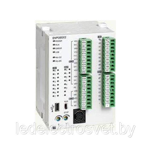 Программируемый логический контроллер DVP20SX211R, 8DI, 6RO, 4AI, 2AO, 24VDC, 16K шагов, RS232, RS485, USB