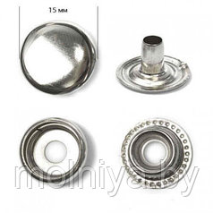 Кнопка №61 (кольцо) 15 мм (100 шт) Никель