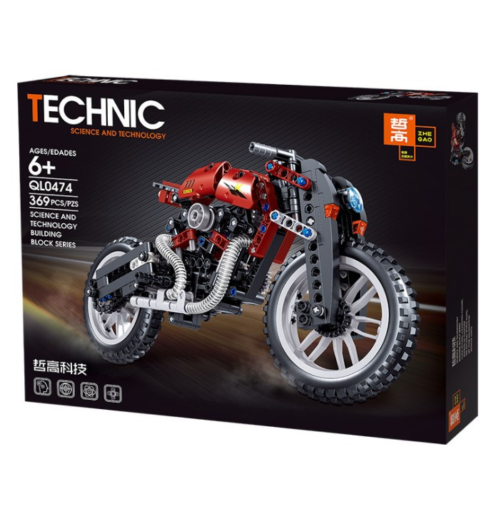 Конструктор Гоночный мотоцикл / Техник 369 деталей (Technic QL0474)